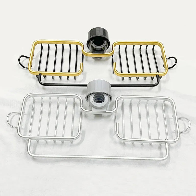 Kitchen Space Aluminum Sink Drain Rack Sponge